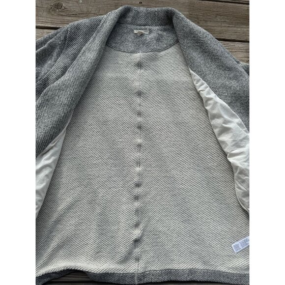 EILEEN FISHER Organic Cotton Open-Front Cardigan Gray Textured Women's Sz XL - Picture 11 of 11